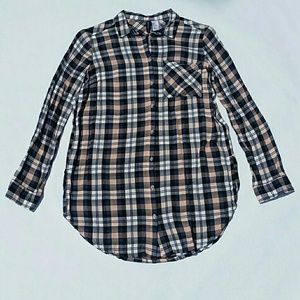 Plaid Tunic Top